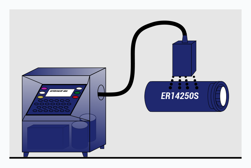 Printing code of battery shell